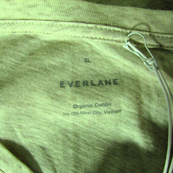 Everlane Organic Cotton Crew Shirt Heathered Oat Size XL New NWT - Picture 3 of 4